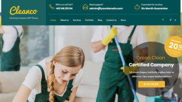 Best Cleaning Company Wordpress Themes Collection - April 2018